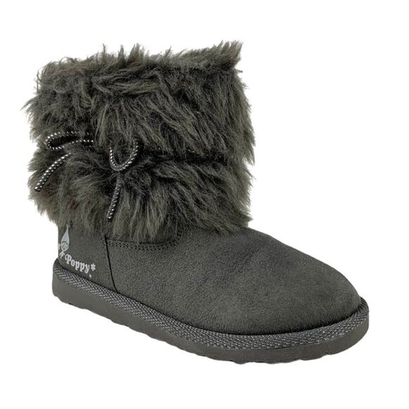Trolls Poppy Flats Comfort Winter Girls Boot Dark Gray Size 12.5 - Picture 4 of 9